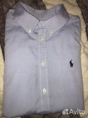 Рубашка Polo Ralph Lauren для мальчиков голубая 14 Рубашка Polo Ralph Lauren для мальчиков голубая 14