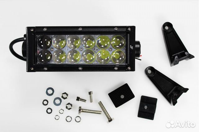 Светодиодный дополнительный фонарь LED 36 w линза