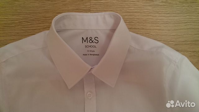 Рубашка школьная Marks&Spencer, 11-12, белая
