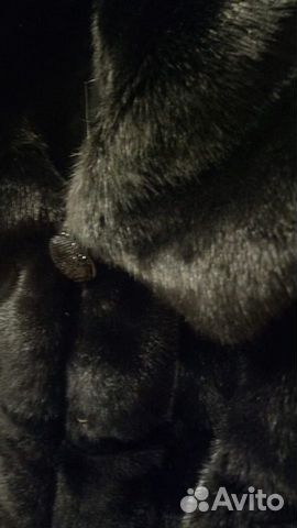 Шуба норка чёрная размер М