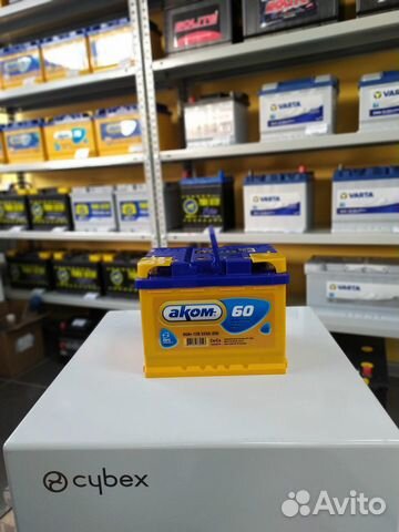Аккумулятор 60Ah Akom 540A обратной полярности