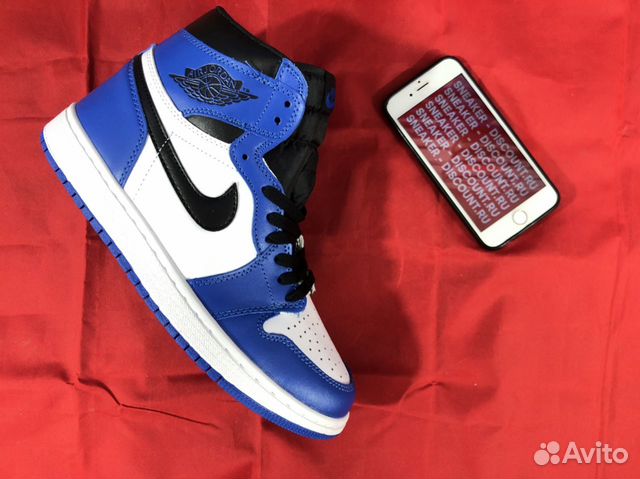 Nike Air Jordan 1 синие с белым 41-45 