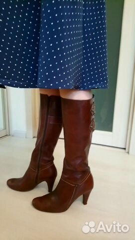 Сапоги демисезонные кожаные, размер 40 Сапоги демисезонные кожаные, размер 40