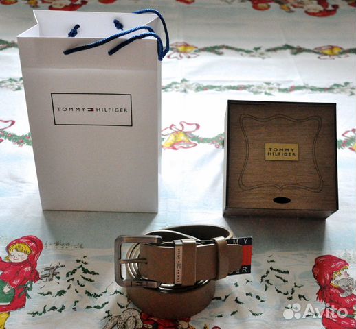 Мужской ремень / Tommy Hilfiger / новый (бежевый)