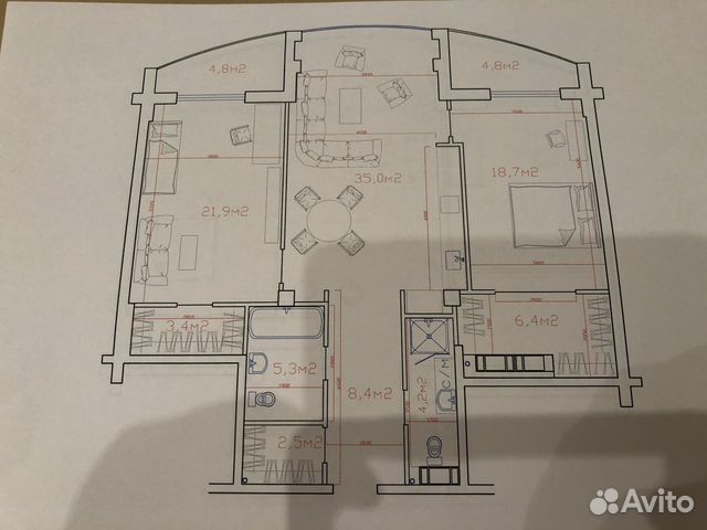 3-к квартира, 110.8 м², 9/13 эт. 3-к квартира, 110.8 м², 9/13 эт.