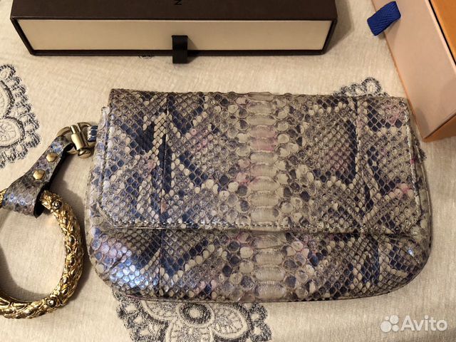 Клатч Roberto Cavalli кожа питона оригинал