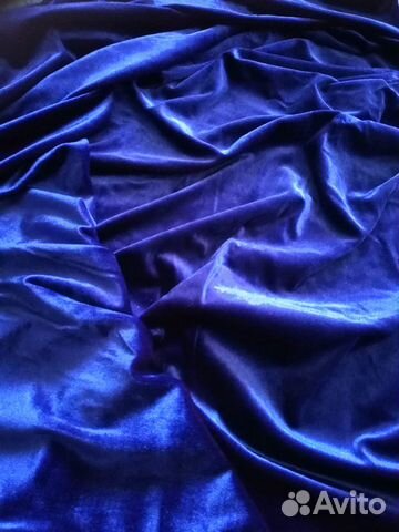 Ткань - Фиолетовый бархат стрейч, 165 см