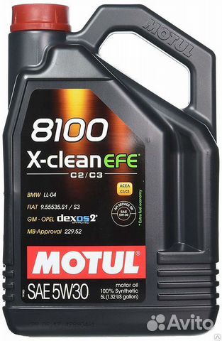 Масло Motul 8100 X-clean EFE 5W-30 (5л) Масло Motul 8100 X-clean EFE 5W-30 (5л)