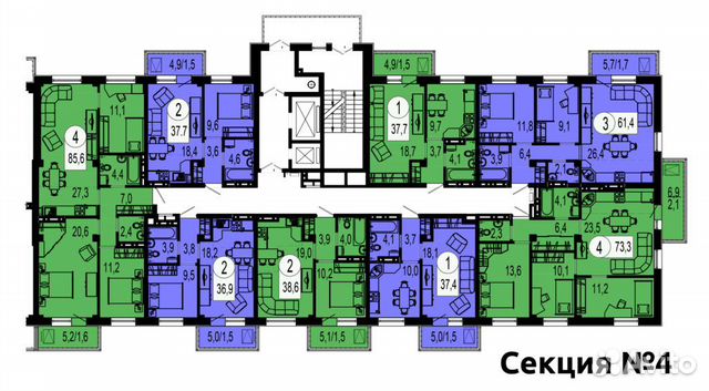 1-к квартира, 37.4 м², 14/19 эт.