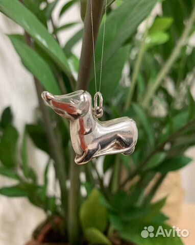 Серебряный кулон собачка такса Серебряный кулон собачка такса
