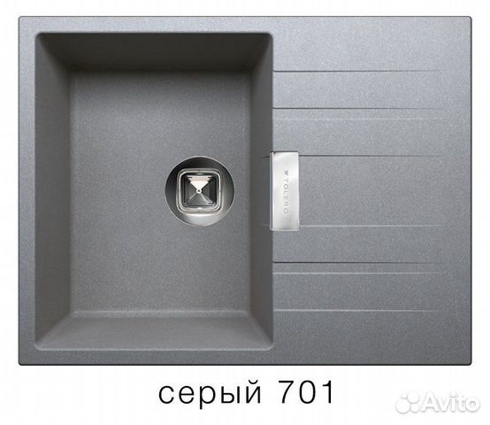 Кухонная мойка tolero loft TL-650 / Серый Кухонная мойка tolero loft TL-650 / Серый
