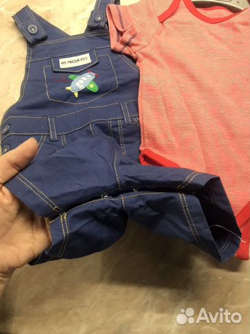 Комбинезон с боди, Mothercare, новый, 6-9 Комбинезон с боди, Mothercare, новый, 6-9