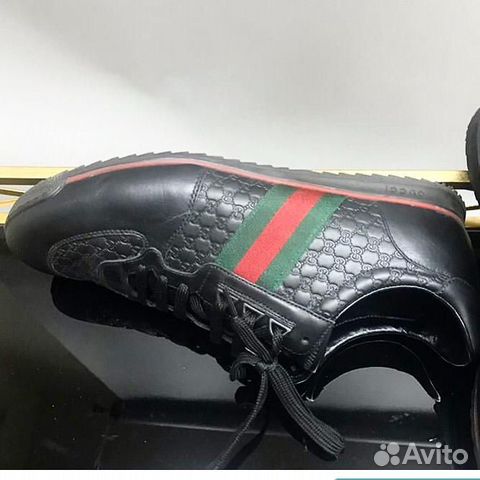 Мужские кожаные кроссовки Gucci. Оригинал Мужские кожаные кроссовки Gucci. Оригинал
