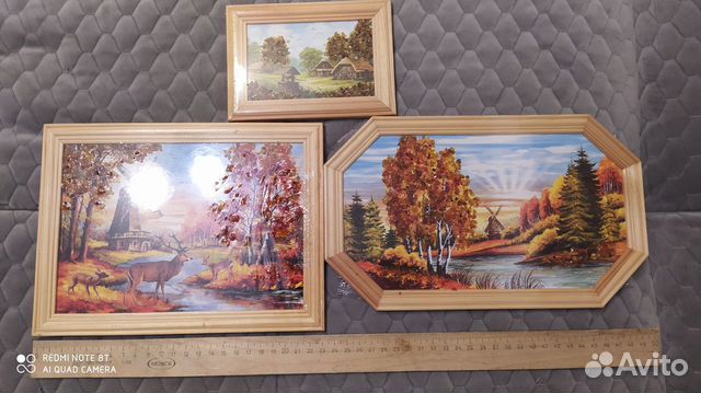 Новые картины с янтарной крошкой