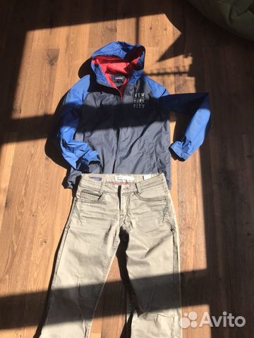 Climber брюки 28/34.Tommy hilfiger 176 Ветровка на