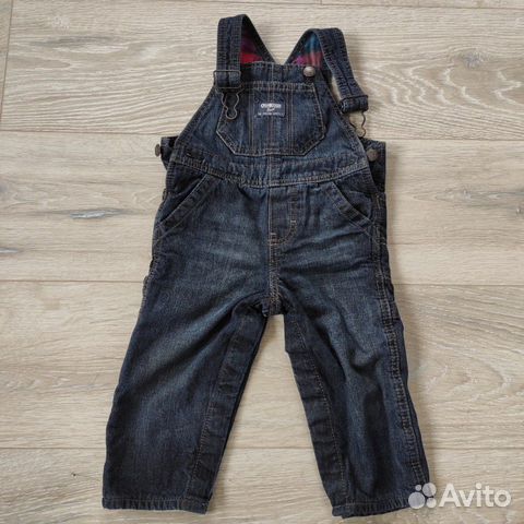 Комбинезон флисовый на 12 месяцев и джинсовый