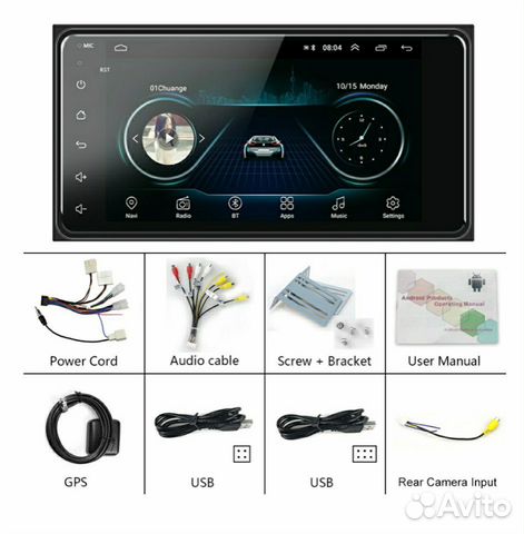 Android 8.1 Go для Toyota (200*100). Новая