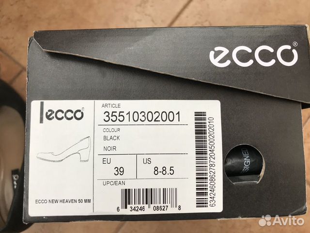 Кожаные туфли Ecco черные