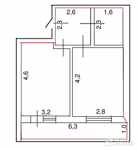 1-к квартира, 40.3 м², 1/10 эт.