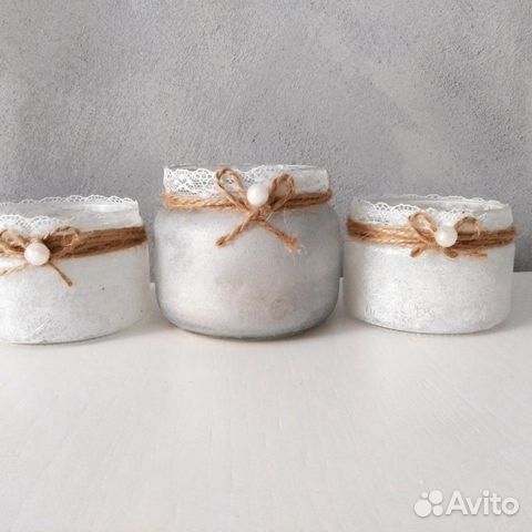 Декоративные баночки-подсвечники Декоративные баночки-подсвечники