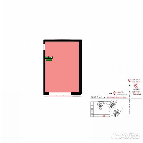 Сдам помещение свободного назначения, 42 м²