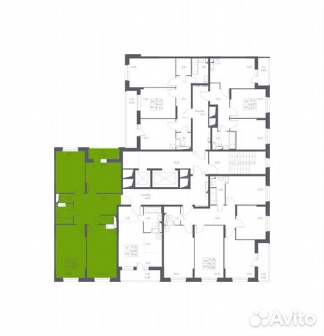 3-к квартира, 78.4 м², 12/12 эт.