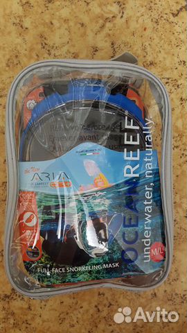 Маска полнолицевая для снорклинга reef aria qr+