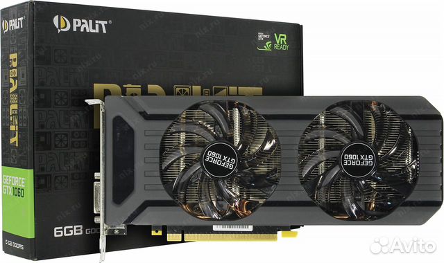 Видеокарта Palit Dual GTX1060 dual 6144M gddr5 192 Видеокарта Palit Dual GTX1060 dual 6144M gddr5 192