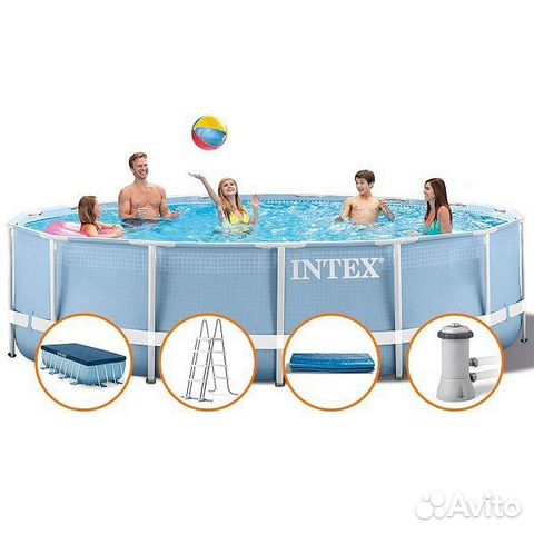 Бассейн каркасный intex prizm frame 457 х 122 см