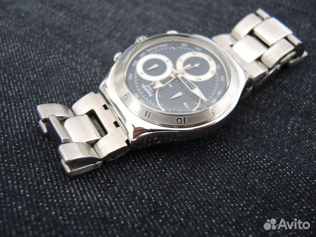 Часы Swatch Chrono Irony oblique END blue YCS547G