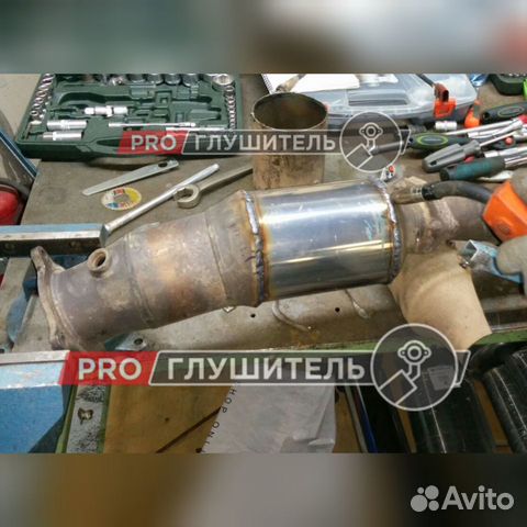 Ремонт выхлопной системы, установка пламегасителя