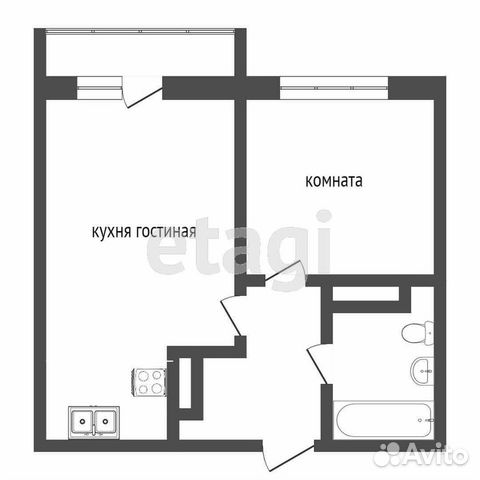 1-к квартира, 36.4 м², 5/17 эт.