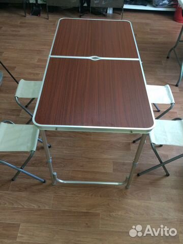Стол туристический складной с 4-мя стульями