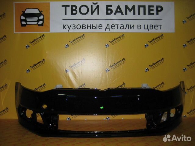 Бампер передний Volkswagen Polo цвет Черный