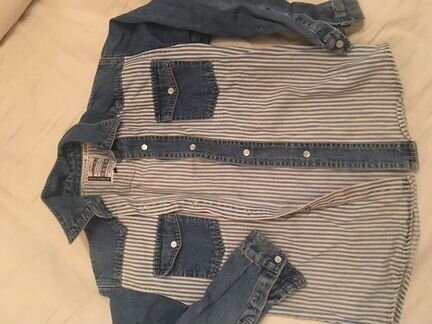 Рубашка джинсовая комби детская