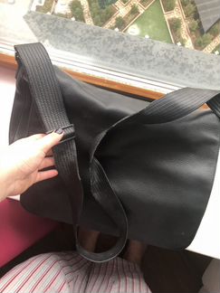 Сумка кожаная Hugo boss мужская черная