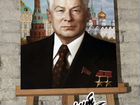 3 портрета на холсте 40х50см Сталин, Малиновский