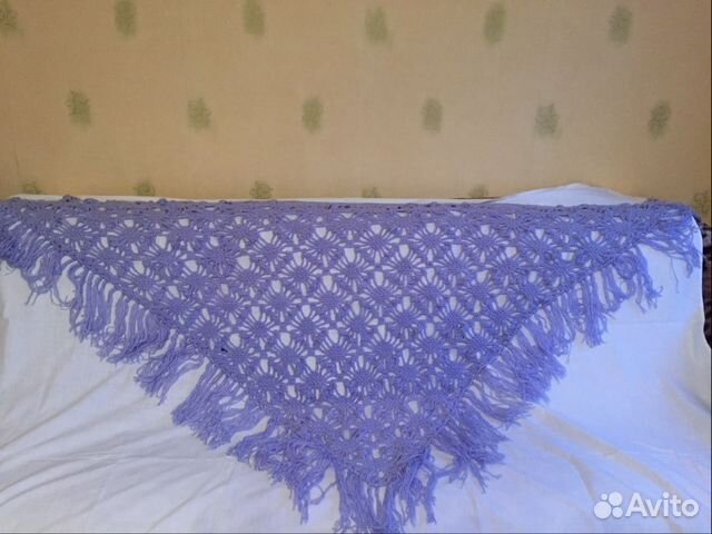 Шерстяная шаль ручной работы