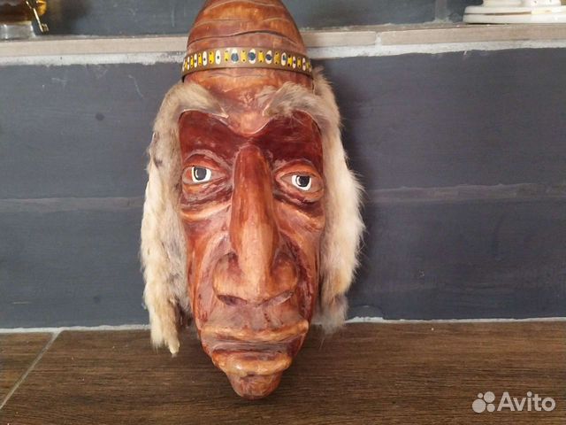 Маска барельеф Индеец