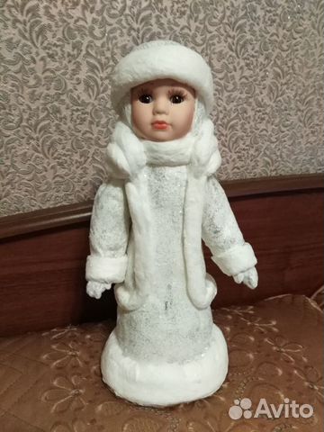 Снегурочка ватная, ручная работа