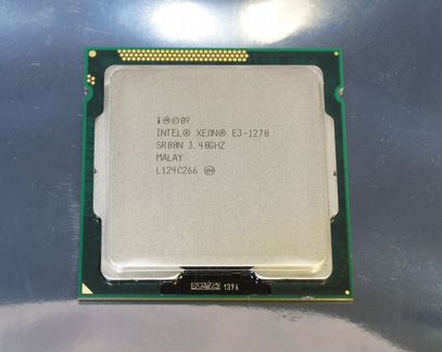 Процессор Intel Xeon E3-1270 3.4 GHz LGA1155 80W