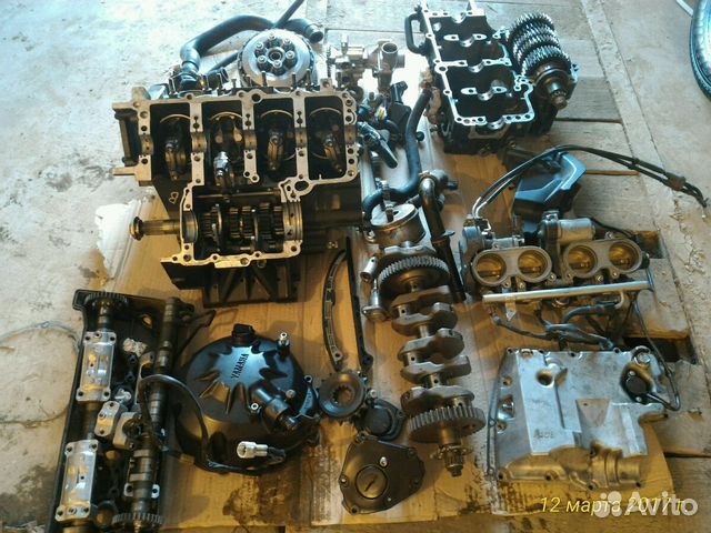 Двигатель, коробка, блок цилиндров Yamaha r1 2008