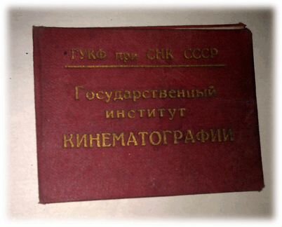 Удостоверение вгик всерабис и другое