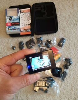 Action camera + кейс + куча нового крепежа