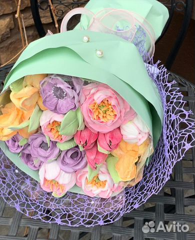 Букет из зефира, Зефирные цветы