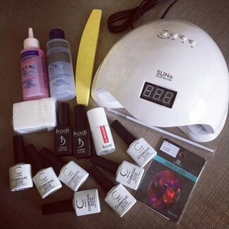 Набор для наращивания ногтей с лампой 48вт