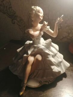 Статуэтка балерина с пудрой. wallendorf. Германия