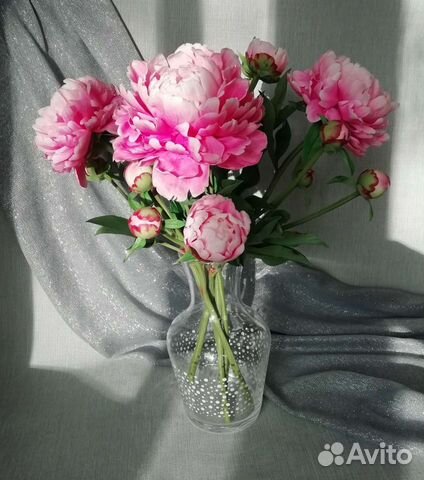 Букет пионов из полимерной глины