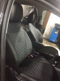 Чехлы Экокожа Лада Vesta ромб