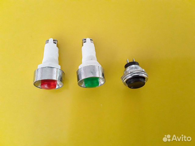Индикаторные лампы 220V. Выключатель кнопка